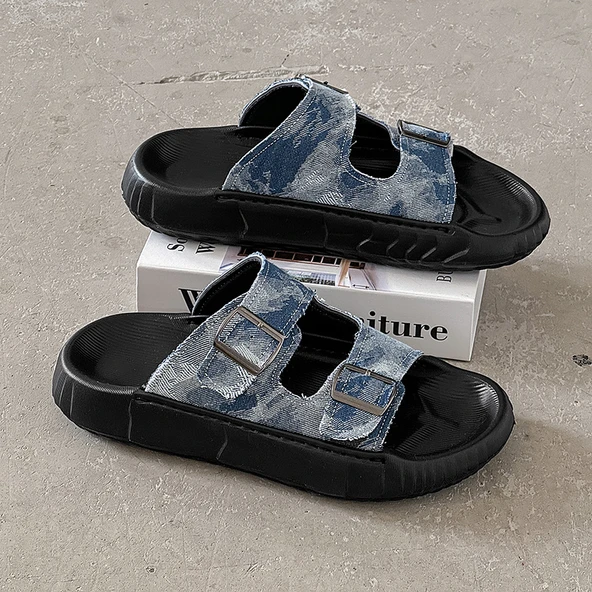 Erkek Sandalet (Açık Mavi Denim-5)
