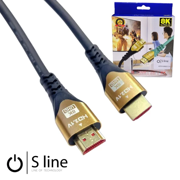 S Line 10 metre 8K HDMI Kablo Erkek-Erkek