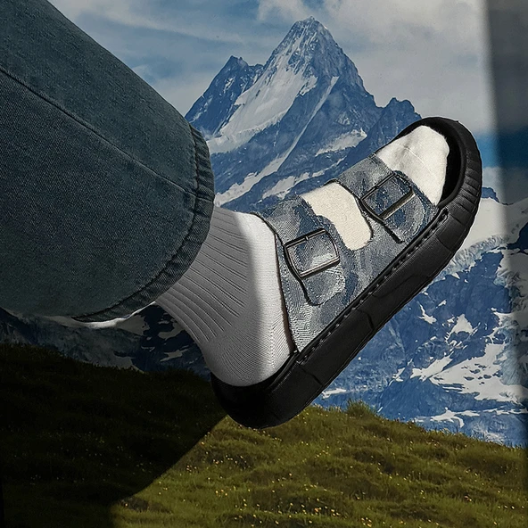 Erkek Sandalet (Açık Mavi Denim) - 2