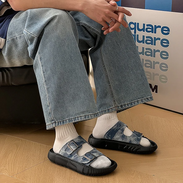 Erkek Sandalet (Açık Mavi Denim) - 6