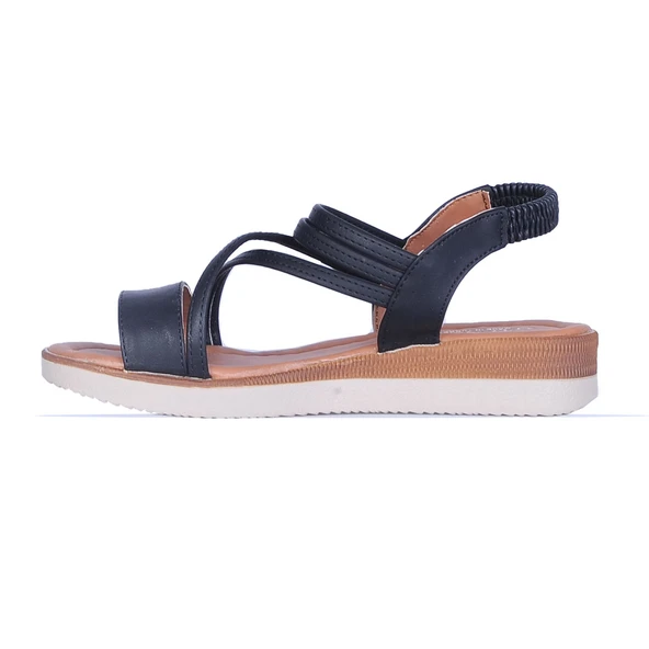 Moda Ayakkabı 850 Syh-Krem Düz Sandalet Ayakkabı - 11