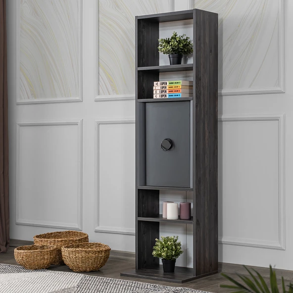 Kitaplık, Black New Dolaplı 4 Raflı Kitaplık