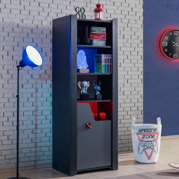 Kitaplık, Gamer Dolaplı 4 Raflı Kitaplık ürün görseli 1