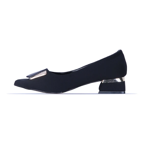 Moda Ayakkabı 855 Syh-Krem Kadın 3Cm Topuklu Ayakkabı - 12