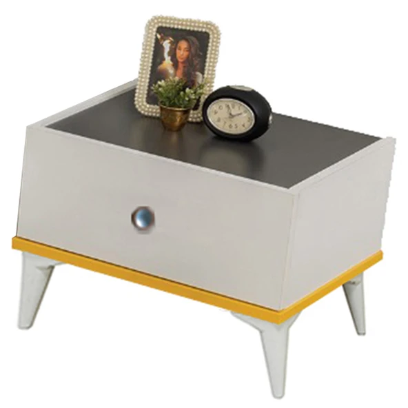 Giallo Genç Odası - 3 Kapılı Dolap, Karyola, Komodin, Şifonyer - 5