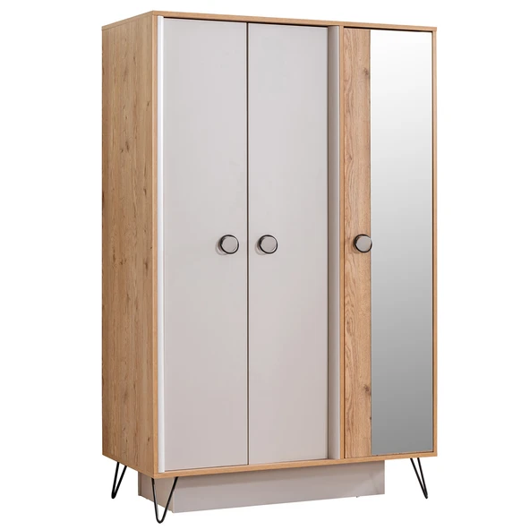 Gardırop, Dolunay 3 Kapaklı Dolap - Resim 2