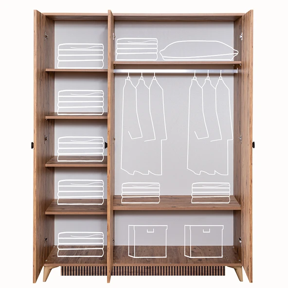 Atlantik Genç Odası - 3 Kapılı Dolap, Karyola, Komodin, Masa - 4