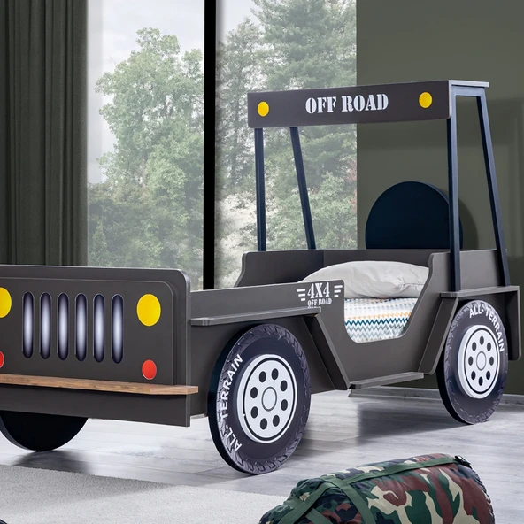 Montessori Karyola, Offroad Plus Çocuk Yatak - Jeep Karyola