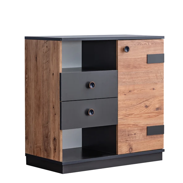 Milas Genç Odası - 3 Kapılı Dolap, Karyola, Komodin, Şifonyer - 6