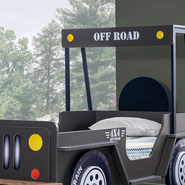 Arabalı Yatak, Offroad Plus Jeep Çocuk Karyolası - 2