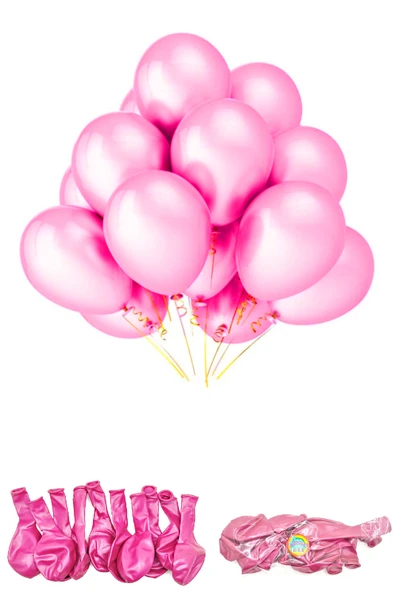 METALİK BALON PEMBE 10 ADET ürün görseli 1