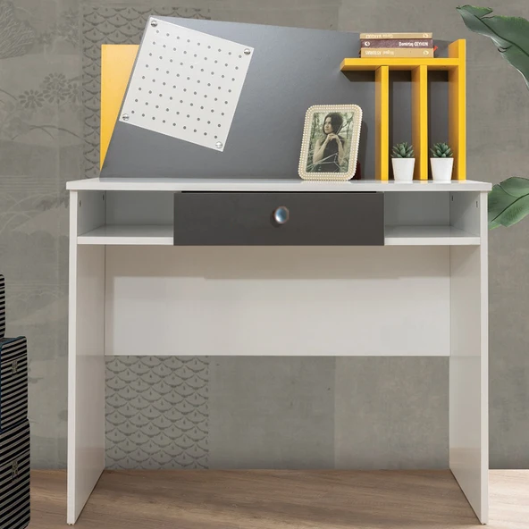 Giallo Genç Odası - 3 Kapılı Dolap, Karyola, Komodin, Masa - 7