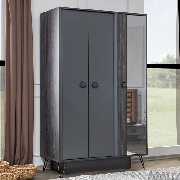 Gardırop, Black New 3 Kapılı Dolap