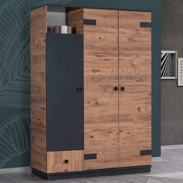 Milas Genç Odası - 3 Kapılı Dolap, Karyola, Komodin, Şifonyer - 2