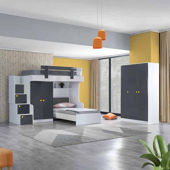 Ranza, Metris Ranza Karyola Dolap 3 Kapaklı Dolap 2 Adet Comfort Yatak - 2