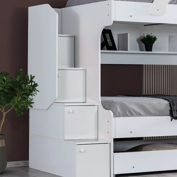 Ranza, İnci Yavrulu Ranza 3lü Beyaz Ranza + 3 Adet Comfort Yatak - Resim 7