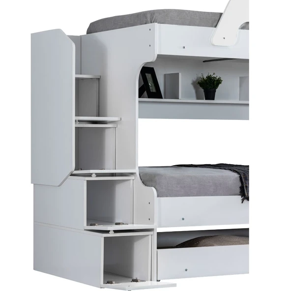 Ranza, İnci Yavrulu Ranza 3lü Beyaz Ranza + 3 Adet Comfort Yatak - Resim 6