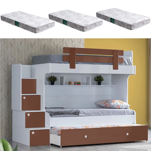 Ranza, Loof Yavrulu Ranza, Kahverengi + 3 Adet Comfort Yatak