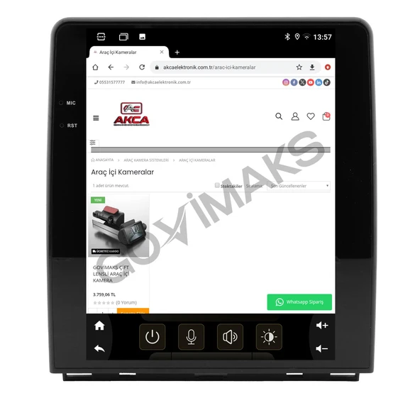 GOVİMAKS RENAULT CLIO 5 TESLA 2020-2023  8 GB RAM 128 GB HAFIZA ANDROID MULTIMEDIA TEYP - 9