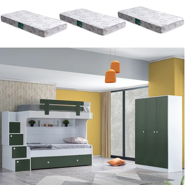 Ranza, Loof Yavrulu Ranza + 3 Kapaklı Dolap + 3 Adet Comfort Yatak