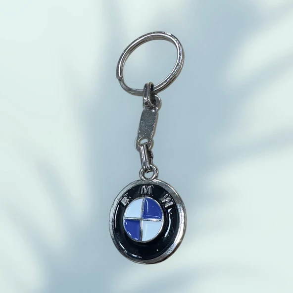 Bmw Logolu Metal Otomobil Anahtarlığı - 2 Yönlü - Resim 2