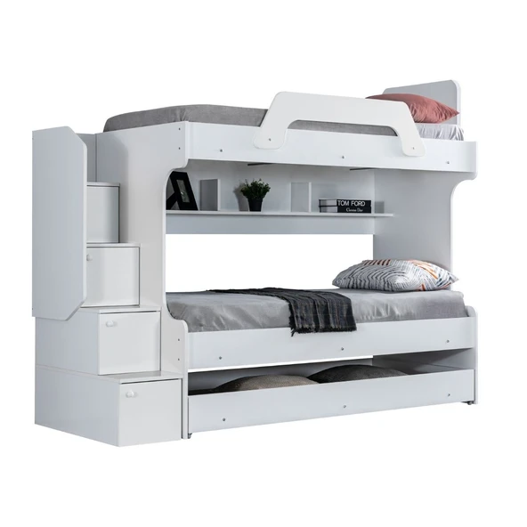 Ranza, İnci Yavrulu Ranza 3lü Beyaz Ranza + 3 Adet Comfort Yatak - Resim 2