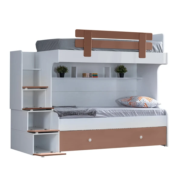 Ranza, Loof Yavrulu Ranza + 3 Kapaklı Dolap + 3 Adet Comfort Yatak, Kahve - 3