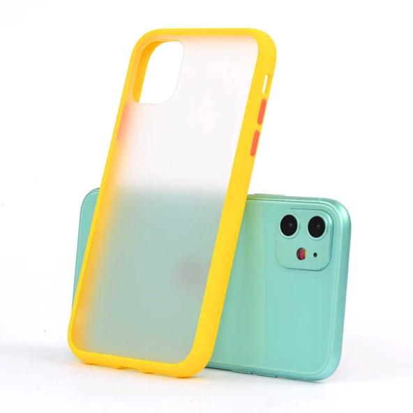 Apple iPhone 11 Kılıf Zore Fri Mat Yüzey Renkli Kenar Kılıf - Resim 8