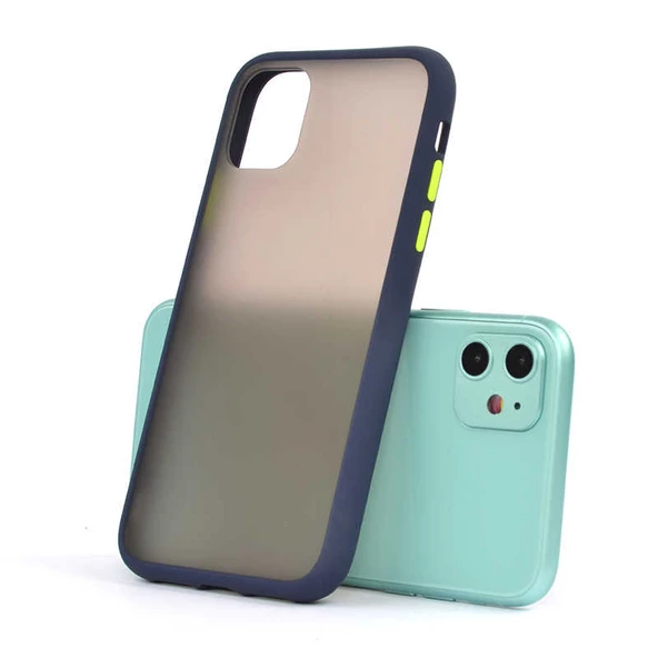 Apple iPhone 11 Kılıf Zore Fri Mat Yüzey Renkli Kenar Kılıf - Resim 7