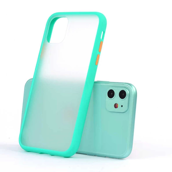 Apple iPhone 11 Kılıf Zore Fri Mat Yüzey Renkli Kenar Kılıf - Resim 5