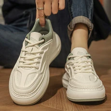 Erkek Günlük Kalın Taban Ayakkabı (Bej - Kahve) - Resim 6