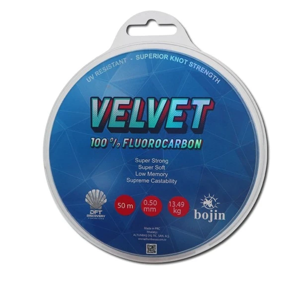 DFT Bojin Velvet 50MT 0.50MM Fluorocarbon Misina