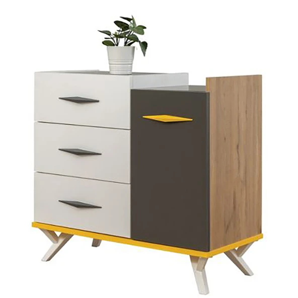 Şifonyer, Giallo Dolaplı 3 Çekmeceli Şifonyer