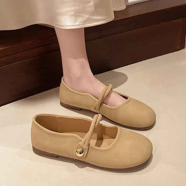Kadın Günlük Loafer Ayakkabı (Açık Haki)