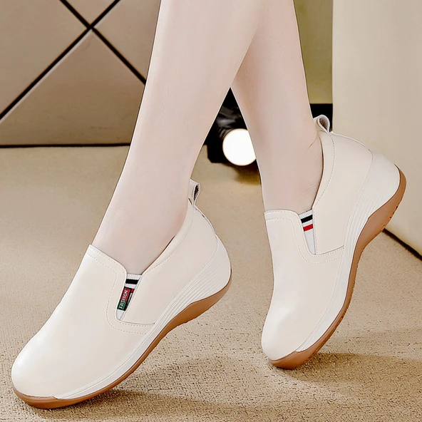 Kadın Günlük Spor Ayakkabı (Bej-3) - Resim 4