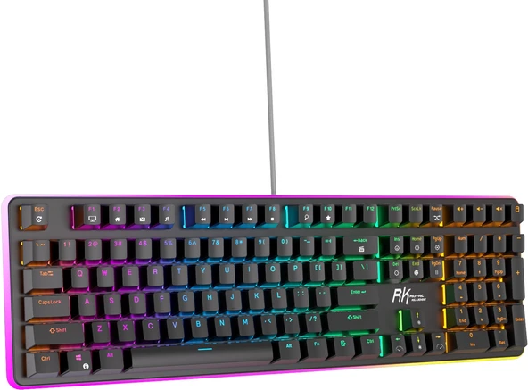 Royal Kludge RK918 Red Switch Siyah PBT RGB Kablolu US Gaming Mekanik Klavye - 4
