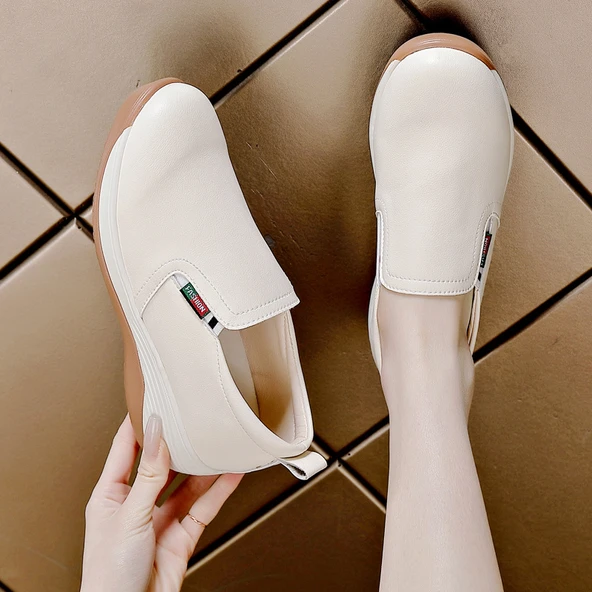 Kadın Günlük Spor Ayakkabı (Bej-3) - Resim 7