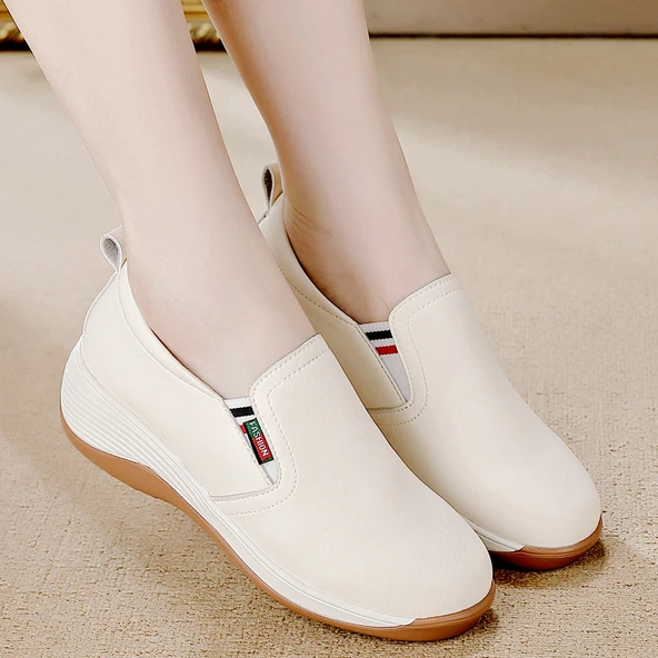 Kadın Günlük Spor Ayakkabı (Bej-3) - Resim 6