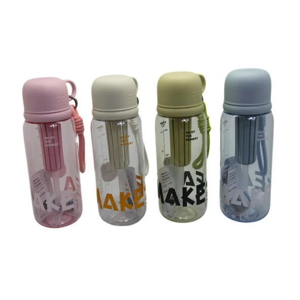 Shotay Cup Cover Su Matarası Tritan Pembe 800Ml - 5