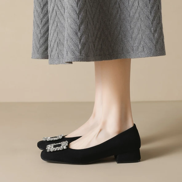 Kadın Topuklu Ayakkabı (Siyah) - Resim 4