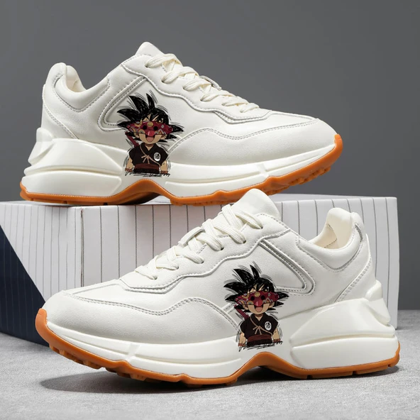 Unisex Desenli Spor Ayakkabı (Bej A'zu Wukong)