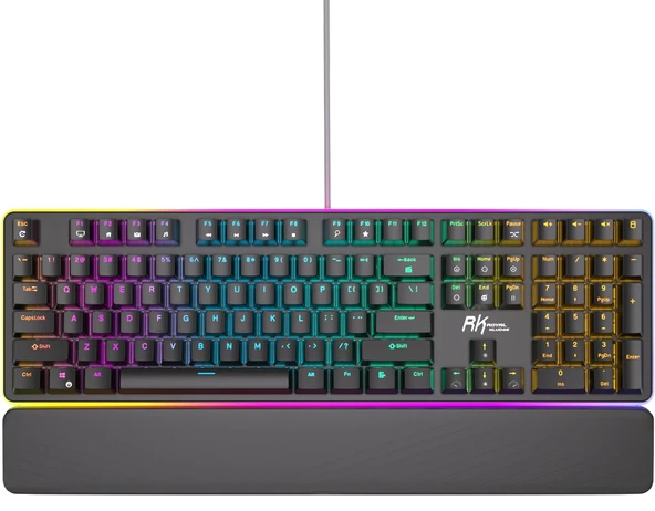 Royal Kludge RK918 Red Switch Siyah PBT RGB Kablolu US Gaming Mekanik Klavye - 3