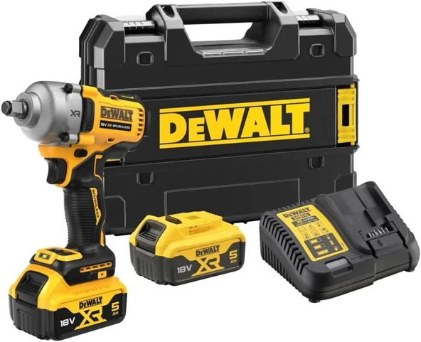 Dewalt DCF891P2T 18V 5.0AH Li-Ion Kömürsüz Çift Akülü Somun Sıkma 812Nm