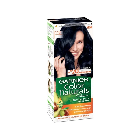 Garnier Color Naturals Saç Boyası 1.10 Jet Black - 2