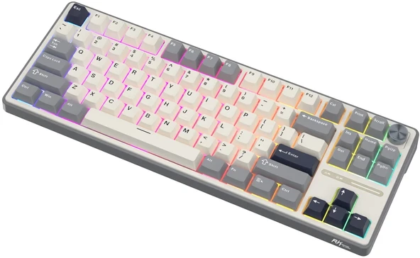 Royal Kludge R87 Pro Beyaz/Gri TKL Kablolu US Gaming Klavye - 6