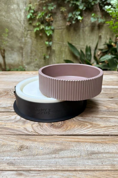 FANNY 2 Tırtıklı Kasnaklı Silikon Kap Kalıbı - Resim 3