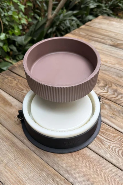 FANNY 2 Tırtıklı Kasnaklı Silikon Kap Kalıbı - Resim 2