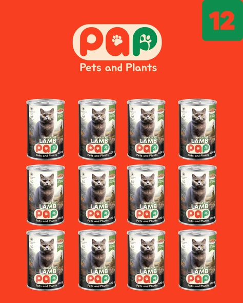 Pets and Plants Kuzu Etli Yetişkin Kedi Konservesi 400 Gr.X 12 Adet