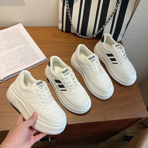 Kadın Platform Spor Ayakkabı (Siyah) - Resim 6