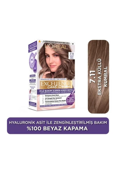 Loreal Excellence Cool Creme 7.11 Ekstra Küllü Kumral